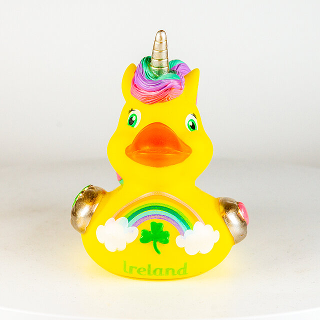 Irland - Einhorn, silberne Flügel und silbernes Horn, Kleeblatt und Regenbogen, Ireland - Shamrock Gift Company