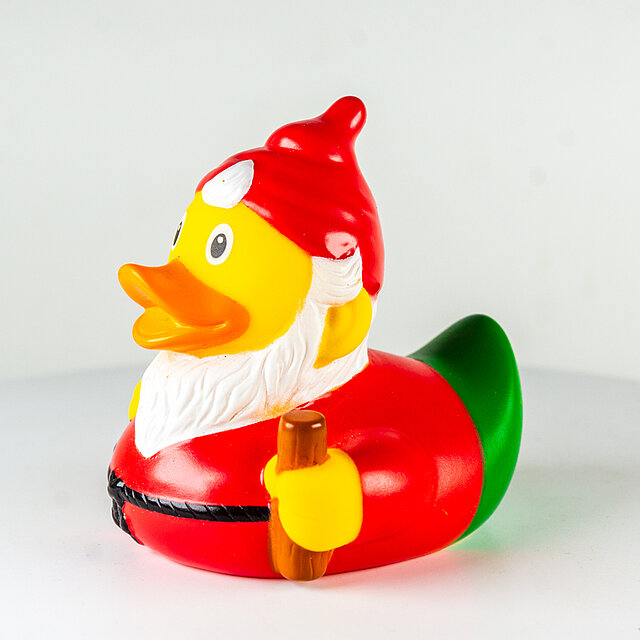LiLaLu // Wichtel, Weihnachtself mit Laterne, Zwerg, Gartenzwerg, Mütze und Stock (Santa Style)