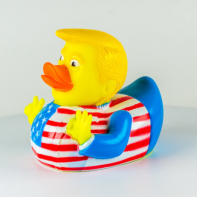 Donald Trump mit Flagge
