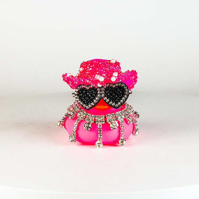 Diva, Cowboyhut, Strass, Diamanten, Collier, Glitzer, Sonnenbrille, Herzen, Bling Bling, Perlen - rosa