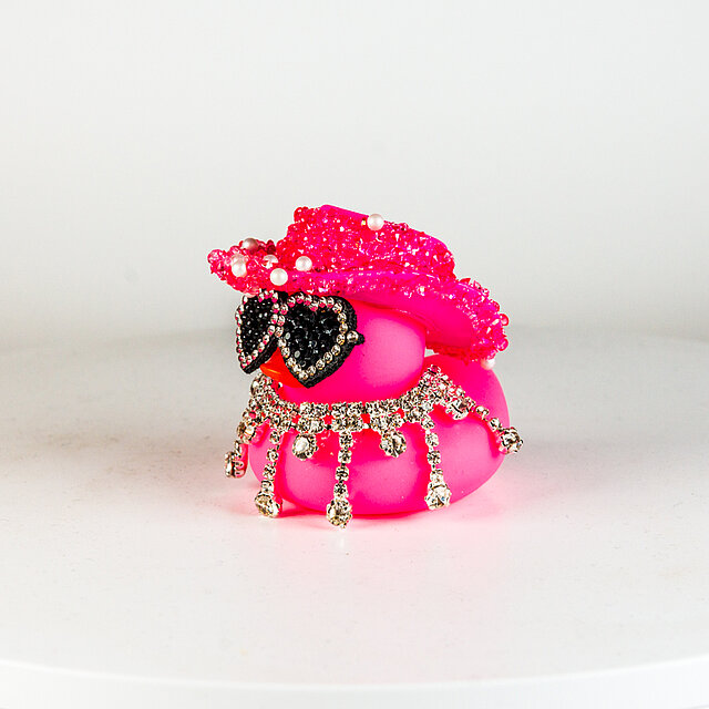 Diva, Cowboyhut, Strass, Diamanten, Collier, Glitzer, Sonnenbrille, Herzen, Bling Bling, Perlen - rosa